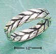 
Sterling Silver Antiqued Rope Weave Band 
