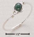 
Sterling Silver Wire Ring With Malachite 
