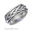 
Sterling Silver Antiqued Braided Spinner 
