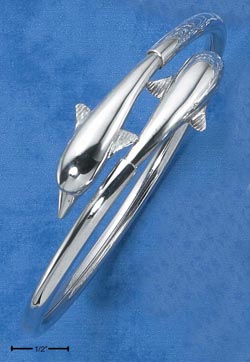 
Sterling Silver Double Wrap Dolphin Bracelet
