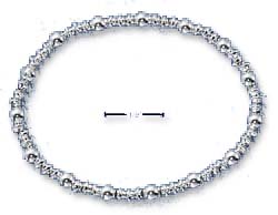 
Sterling Silver Italian strand etch Bracelet
