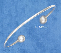
Sterling Silver Cuff (2.5mm) Charms Bracelet
