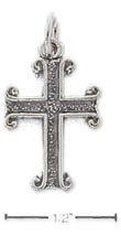 
Sterling Silver Antiqued Channel Cross Ch
