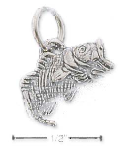 
Sterling Silver Small Large Mouth Bass Charm
