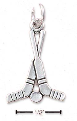 
Sterling Silver Hockey Sticks And Puck Charm
