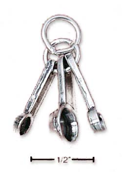 
Sterling Silver Three Measuring Spoons Charm
