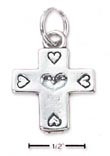 
Sterling Silver Cross With Five Hearts Ch
