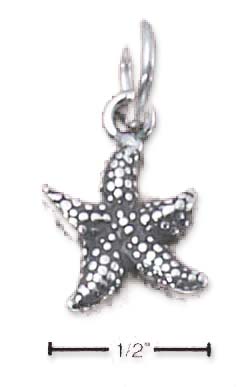 
Sterling Silver Raised Dotted StarFish Charm
