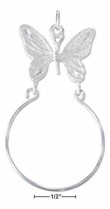 
Sterling Silver Fancy Butterfly Charm-hol
