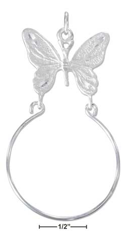 
Sterling Silver Fancy Butterfly Charm -holder
