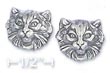 
Sterling Silver Large Cat Face Post Earri
