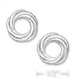 
Sterling Silver Twisted Circle Post Earri
