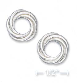 
Sterling Silver Twisted Circle Post Earrings

