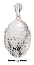 
Sterling Silver Oval Engraved Locket Pend
