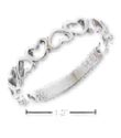 
Sterling Silver Alternating Hearts Band R
