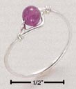 
Sterling Silver Wire Ring With Amethyst B

