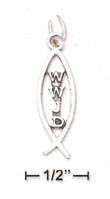 
Sterling Silver 1 Inch WWJD Life Fish Cha
