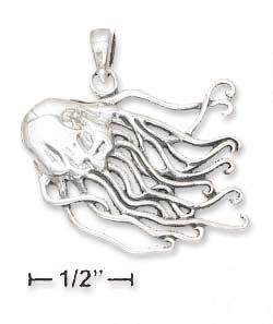 
Sterling Silver JellyFish Charm (1.25 Inch)
