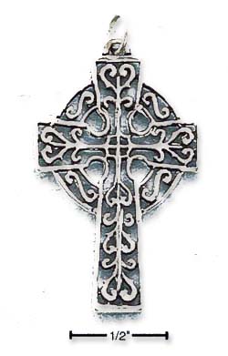 
Sterling Silver Antiqued Celtic Cross Charm
