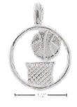 
Sterling Silver Basket and Ball Round Cha
