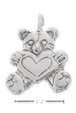 
Sterling Silver Teddy Bear With Heart Cha
