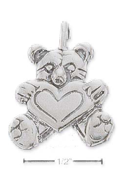 
Sterling Silver Teddy Bear With Heart Charm
