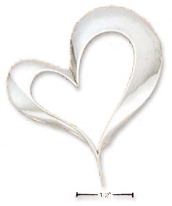 
Sterling Silver Large Irregular Heart Charm
