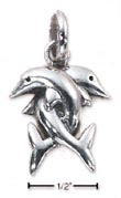 
Sterling Silver Intertwined Dolphins Char
