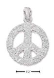 
Sterling Silver Clear CZ Peace Sign Penda
