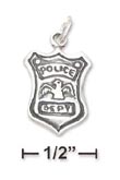 
Sterling Silver Antiqued Police Badge Cha
