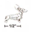 
Sterling Silver 3d Antiqued Dachshund Cha
