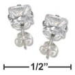 
Sterling Silver 4mm Square CZ Post Earrin
