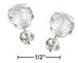 
Sterling Silver 7mm Round Earrings CZ Pos
