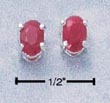 
Sterling Silver 6x4 Oval Ruby Post Earrin
