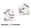 
Sterling Silver Rounded Bunny Post Earrin

