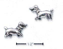 
Sterling Silver Walking Puppy Post Earrings
