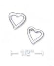 
Sterling Silver Heart Outline Post Earrin
