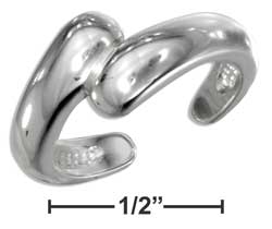 
Sterling Silver High Polish Bypass Toe Ring

