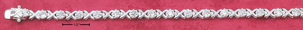 
Sterling Silver X and O Cubic Zirconia Tennis Bracelet
