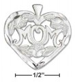 
Sterling Silver Small Heart With Mom Char
