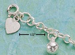 
Sterling Silver 9 Inch Harmony Ball Anklet
