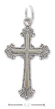 
Sterling Silver Antiqued Fancy Cross Char
