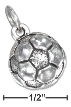 
Sterling Silver Antiqued Soccer Ball Charm
