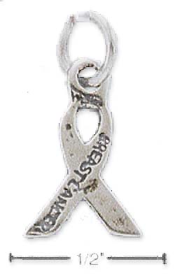 
Sterling Silver Breast Cancer Ribbon Charm
