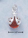 
Sterling Silver Ladybug With Amber Pendan
