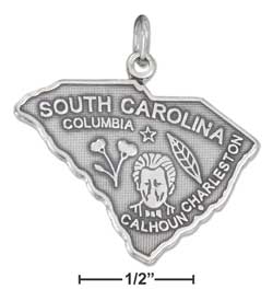 
Sterling Silver South Carolina State Charm
