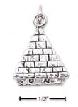 
Sterling Silver Antiqued 3-D Pyramid Char
