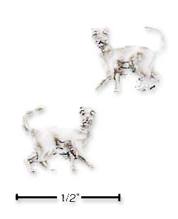 
Sterling Silver Prancing Cat Post Earrings
