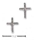 
Sterling Silver Beaded Cross Post Earring
