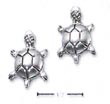 
Sterling Silver Round Turtle Post Earring
